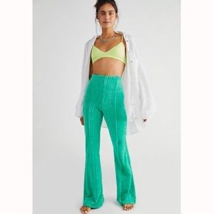 Free people slim pull-on velvet flares